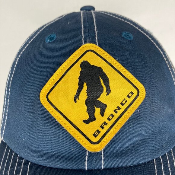 Ford Bronco Hat Men's Blue Bigfoot Sasquatch Patch Adjustable Strapback - Picture 2 of 9